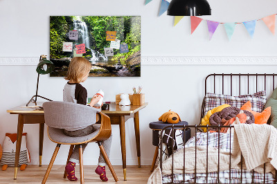 Magnetic photo board Forest waterfall