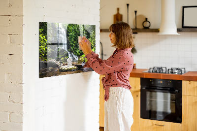 Magnetic photo board Forest waterfall