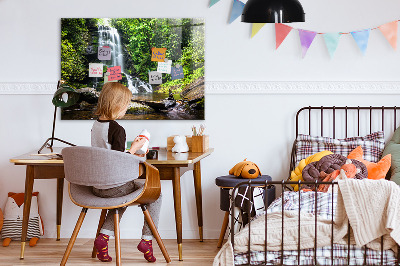 Magnetic photo board Forest waterfall