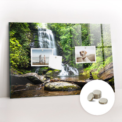 Magnetic photo board Forest waterfall