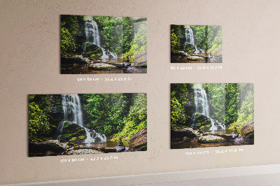 Magnetic photo board Forest waterfall