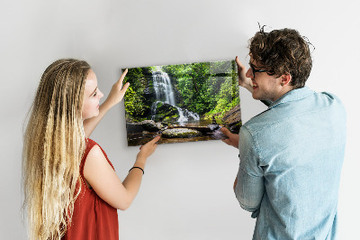 Magnetic photo board Forest waterfall