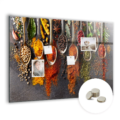 Magnetic board for wall Spices on spoon