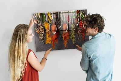 Magnetic board for wall Spices on spoon