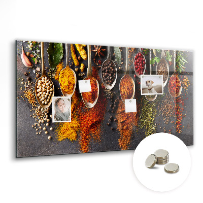 Magnetic board for wall Spices on spoon