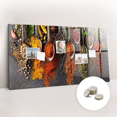 Magnetic board for wall Spices on spoon