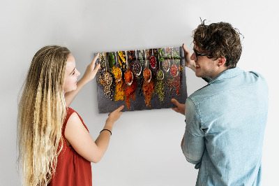 Magnetic board for wall Spices on spoon