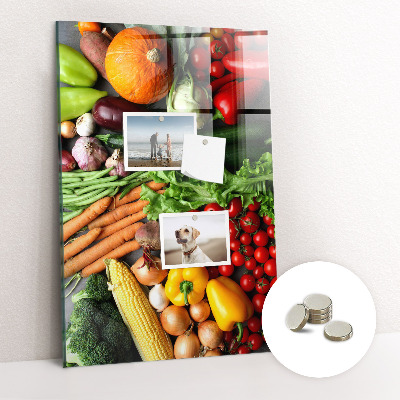 Magnetic pin board Autumn vegetables