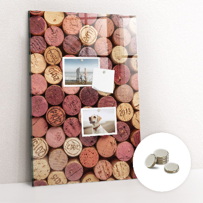 Magnetic pin board Wine corks