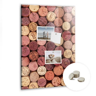 Magnetic pin board Wine corks