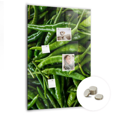 Magnetic pin board Green peppers