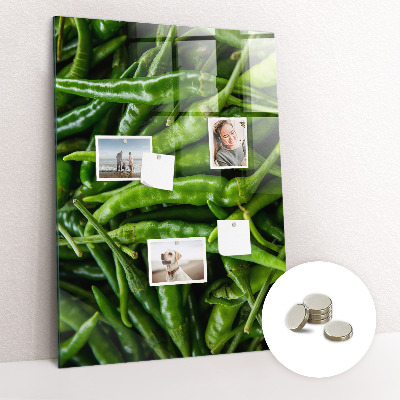 Magnetic pin board Green peppers