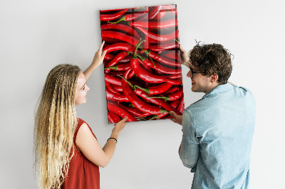 Magnetic pin board Chilli peppers
