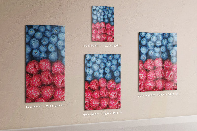 Magnetic pin board Blueberries and raspberries