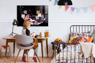 Magnetic board for wall Glass of wine