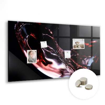 Magnetic board for wall Glass of wine