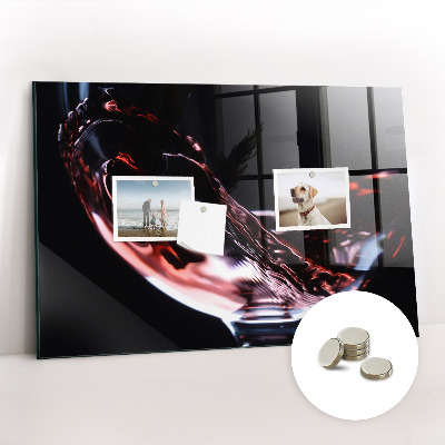 Magnetic board for wall Glass of wine