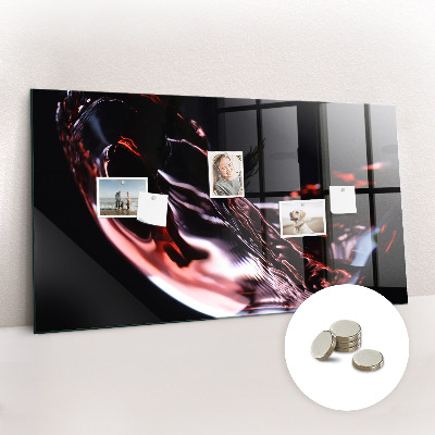 Magnetic board for wall Glass of wine