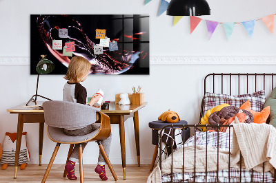 Magnetic board for wall Glass of wine