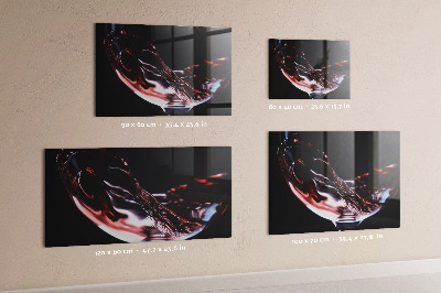 Magnetic board for wall Glass of wine