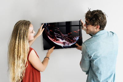 Magnetic board for wall Glass of wine