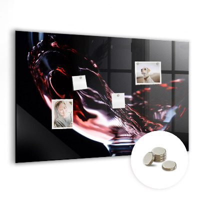 Magnetic board for wall Glass of wine