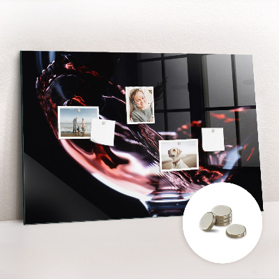 Magnetic board for wall Glass of wine