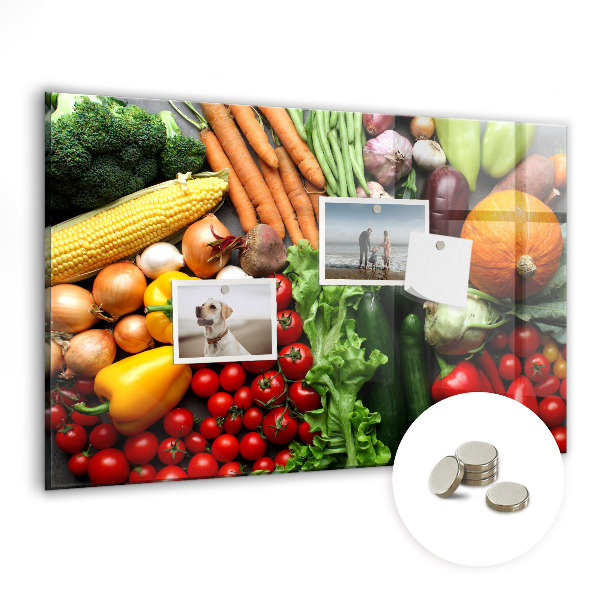 Magnetic board for wall Fresh vegetables