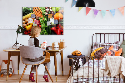 Magnetic board for wall Fresh vegetables