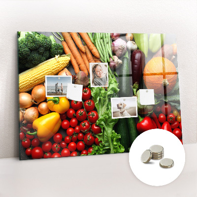 Magnetic board for wall Fresh vegetables