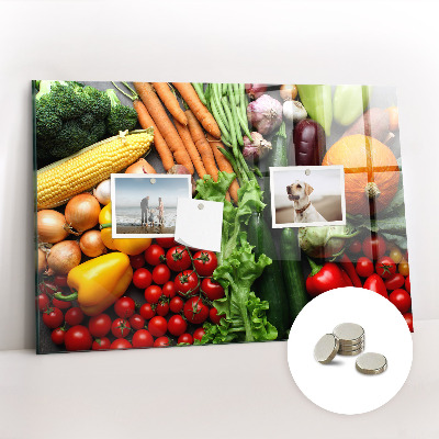 Magnetic board for wall Fresh vegetables