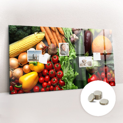 Magnetic board for wall Fresh vegetables