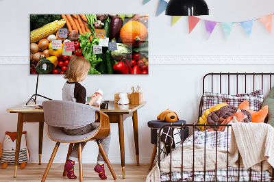 Magnetic board for wall Fresh vegetables