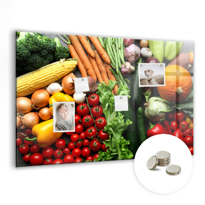 Magnetic board for wall Fresh vegetables