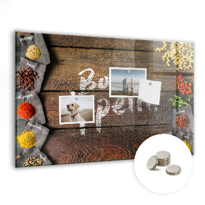 Decorative magnetic board Inscription Bon Appetit