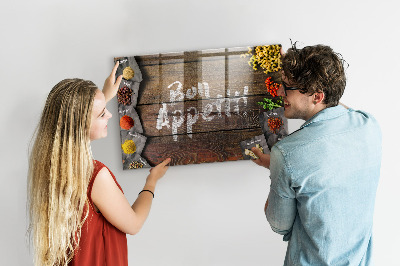 Decorative magnetic board Inscription Bon Appetit