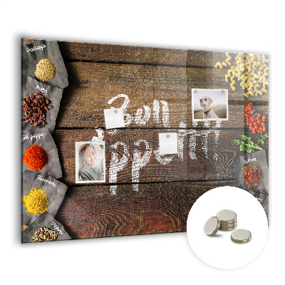 Decorative magnetic board Inscription Bon Appetit