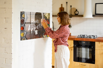 Decorative magnetic board Inscription Bon Appetit