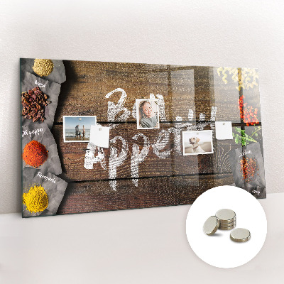 Decorative magnetic board Inscription Bon Appetit