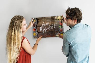 Decorative magnetic board Inscription Bon Appetit