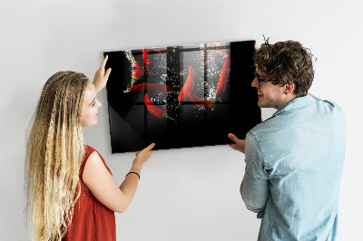 Magnetic board for wall Peppers in the water