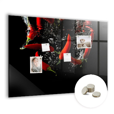 Magnetic board for wall Peppers in the water