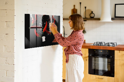 Magnetic board for wall Peppers in the water