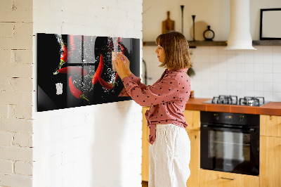 Magnetic board for wall Peppers in the water