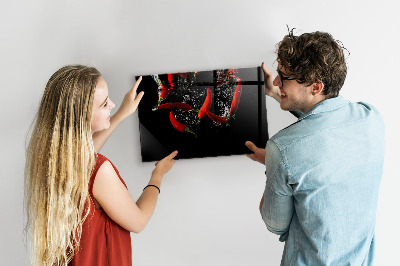 Magnetic board for wall Peppers in the water