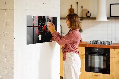 Magnetic board for wall Peppers in the water