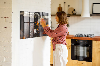 Magnetic board for wall Glass bottles