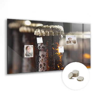 Magnetic board for wall Glass bottles