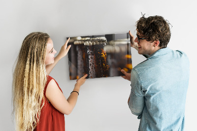 Magnetic board for wall Glass bottles