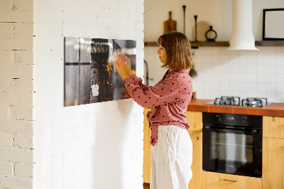 Magnetic board for wall Glass bottles